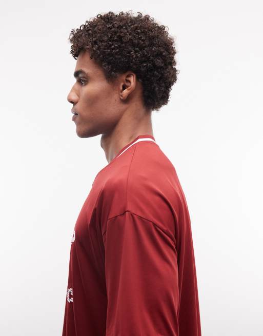ASOS DESIGN - T-shirt oversize avec imprimé graphique football - Rouge, 4 de 5