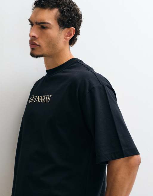ASOS DESIGN - T-shirt oversize avec imprimé Guinness - Noir, 5 de 5