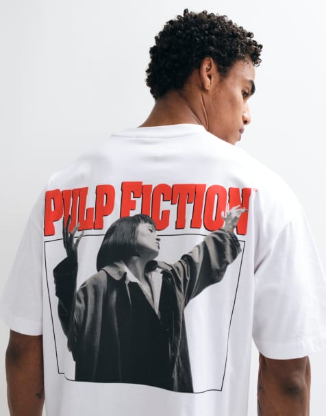 ASOS DESIGN t-shirt oversize avec imprimé Mia Pulp Fiction en blanc - view 1
