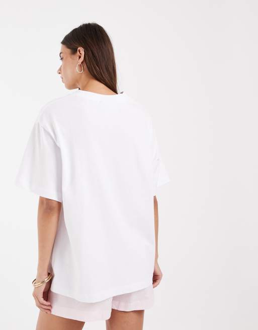 ASOS DESIGN - T-shirt oversize avec imprimé Minnie Motel - Blanc, 4 de 4