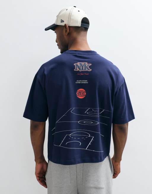 ASOS DESIGN t-shirt oversize avec imprimé NBA New York Knicks en bleu marine, 5 de 5