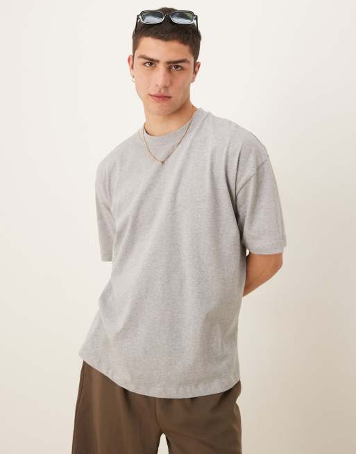 ASOS DESIGN - T-shirt oversize avec imprimé paysage - Gris chiné, 3 de 4
