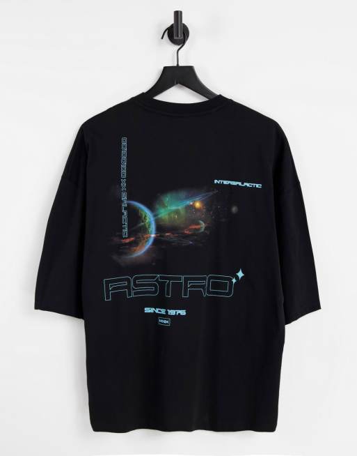 ASOS DESIGN - T-shirt oversize avec imprimé photo au dos en coton - Noir - BLACK