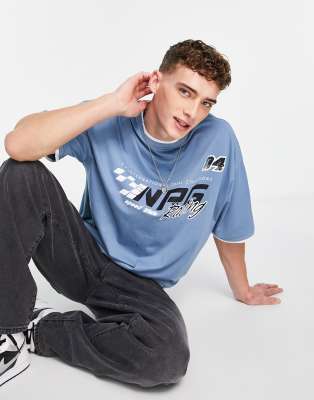 T-Shirt Rock Rebel By EMP Homme - Gris Avec Petit Imprimé Devant Et Grand Imprimé Dos - 100% Coton - Coupe Regular - 9