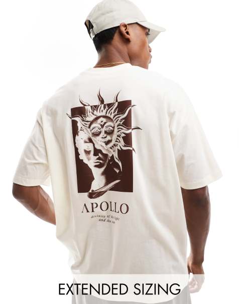 ASOS DESIGN - T-shirt oversize avec imprimé Renaissance au dos - Blanc cassé - view 1