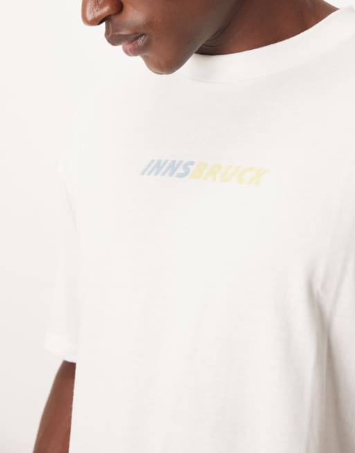 ASOS DESIGN - T-shirt oversize avec imprimé ski sportif - Blanc, 5 de 5