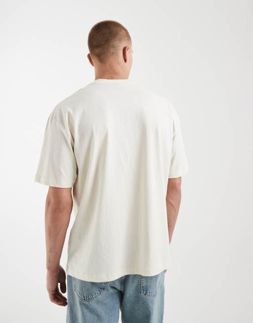 ASOS DESIGN - T-shirt oversize avec imprimé style football - Blanc cassé, 4 de 5