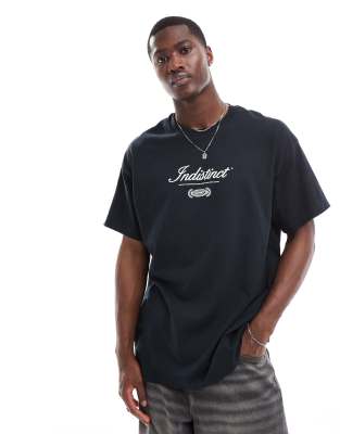 ASOS DESIGN - T-shirt oversize avec imprimé sur le devant - Noir