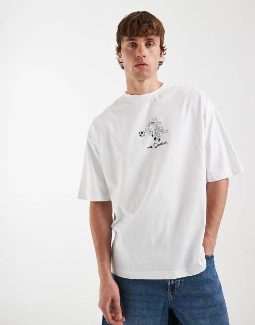 ASOS DESIGN - T-shirt oversize avec imprimé « The Simpsons » - Blanc, 5 de 5