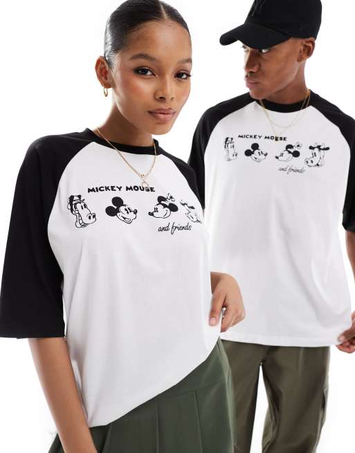 ASOS DESIGN - T-shirt oversize avec imprimés Disney Mickey et ses amis - Blanc cassé et noir, 4 de 4