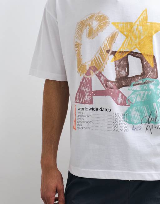ASOS DESIGN - T-shirt oversize avec inscription griffonnée - Blanc, 3 de 5