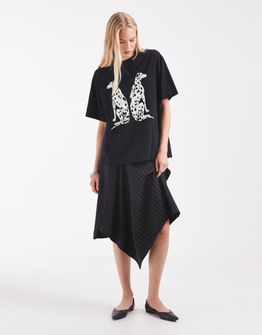 ASOS DESIGN T-shirt oversize avec motif dalmatien noir, 2 de 7