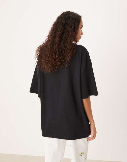 ASOS DESIGN - T-shirt oversize avec motif martini - Noir, 3 de 4