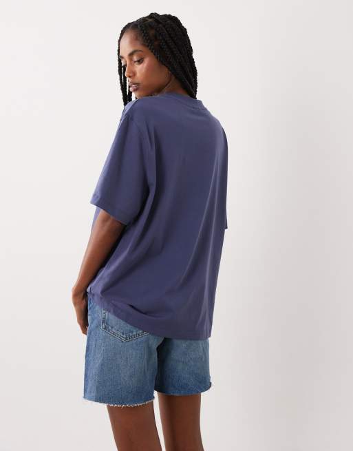 ASOS DESIGN t-shirt oversize avec motif palmier Murcia bleu, 3 de 4