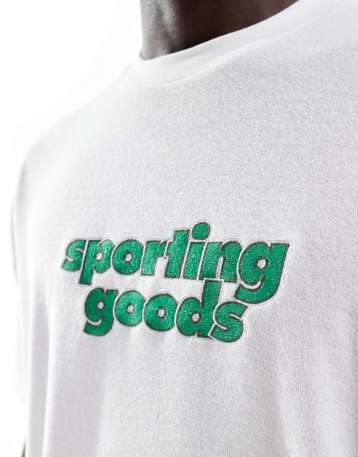 ASOS DESIGN - T-shirt oversize avec texte urbain imprimé sur la poitrine en tissu éponge - Blanc, 3 de 4