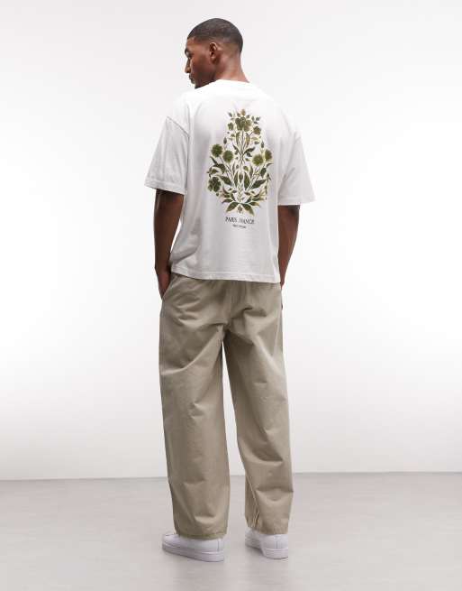 ASOS DESIGN - T-shirt oversize bianca con grafica di fiori , 2 di 5