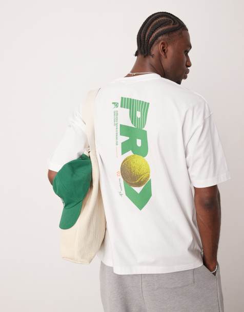 ASOS DESIGN - T-shirt oversize bianca con grafica sportiva - view 1