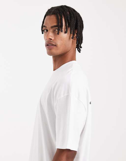 ASOS DESIGN - T-shirt oversize bianca con scritta stampata sul retro , 4 di 5