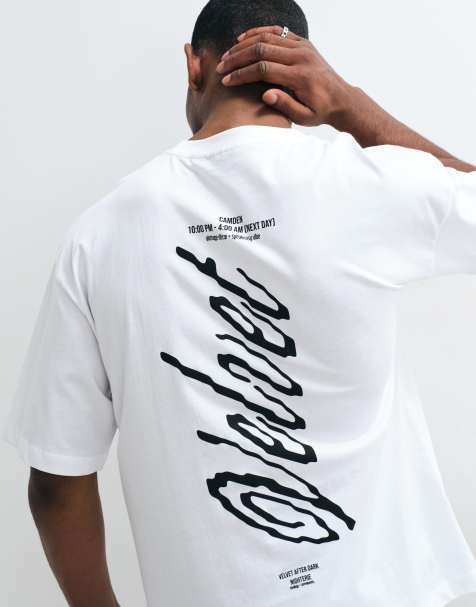 ASOS DESIGN - T-Shirt oversize bianca con scritta - view 1