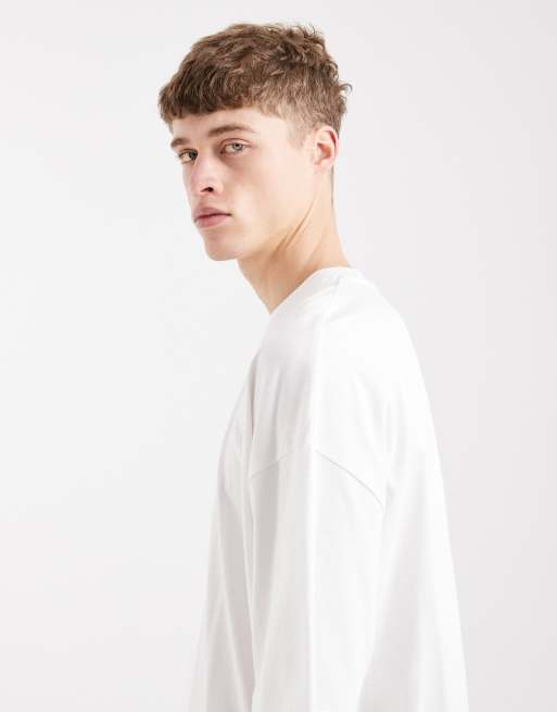ASOS DESIGN - T-Shirt oversize bianca con stampa a fiori, 4 di 5
