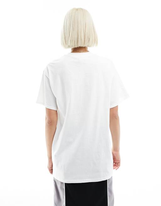 ASOS DESIGN - T-shirt oversize bianca con stampa di gelato alla fragola, 3 di 3