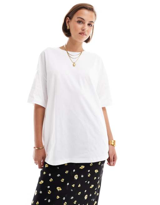 ASOS DESIGN - T-shirt oversize bianca con stampa di mercato di frutta, 2 di 4