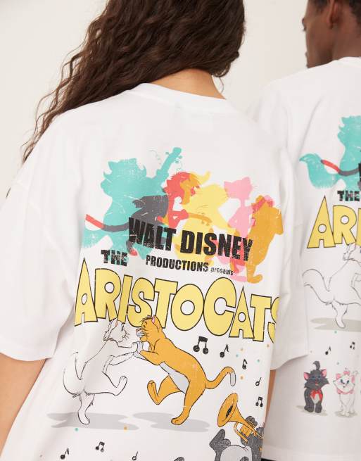 ASOS DESIGN - T-shirt oversize bianca con stampa Disney degli Aristogatti, 2 di 4