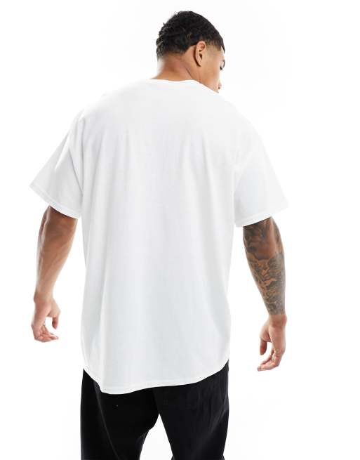 ASOS DESIGN - T-shirt oversize bianca con stampa "Paraiso" sul davanti, 2 di 3