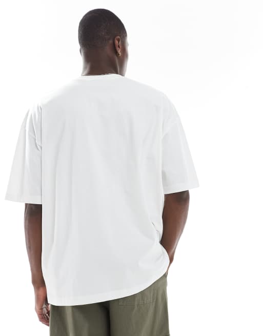 ASOS DESIGN - T-shirt oversize bianca con stampa rinascimentale, 4 di 4
