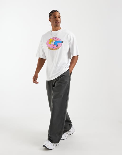 ASOS DESIGN - T-shirt oversize bianca con stampa The Simpsons, 2 di 5