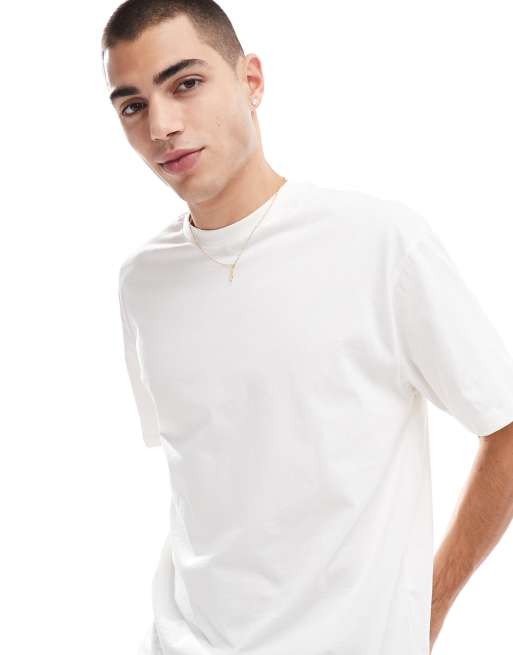 ASOS DESIGN - T-shirt oversize bianco sporco con scritta sul retro, 2 di 4