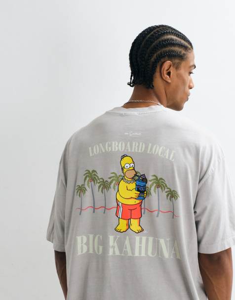 ASOS DESIGN - T-shirt oversize bianco sporco con stampa The Simpsons - view 1