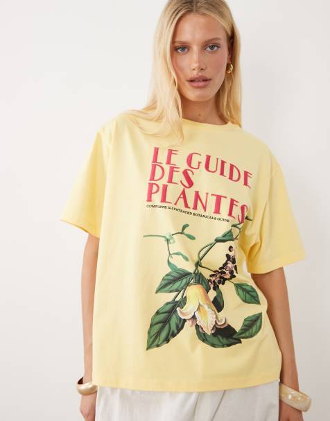 ASOS DESIGN - T-shirt oversize color latticello con grafica di fiori vintage ricamati - view 1