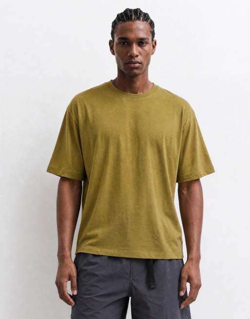 ASOS DESIGN - T-shirt oversize color oliva con grafica isola, 2 di 5