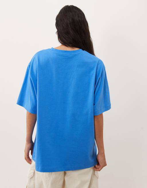 ASOS DESIGN T-shirt oversize con grafica floreale Chiang mai in blu petrolio, 2 di 4