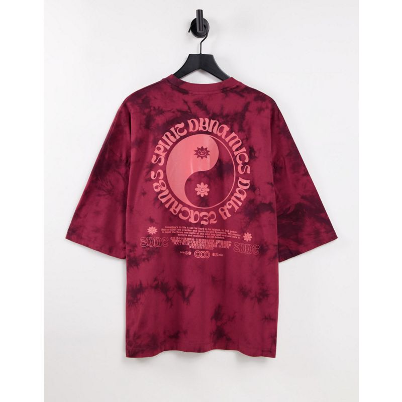 Novità T-shirt e Canotte DESIGN - T-shirt oversize con motivo tie-dye e stampa mistica sul retro
