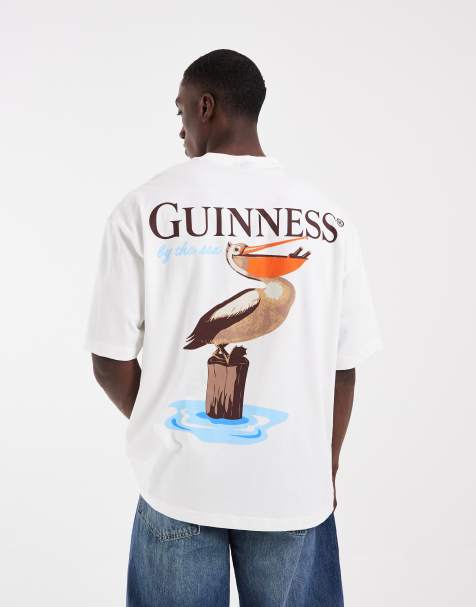ASOS DESIGN - T-shirt oversize con stampa Guinness bianca - view 1