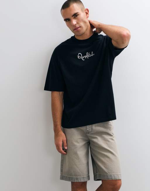 ASOS DESIGN T-shirt oversize con stampa Ronaldinho nera, 5 di 5