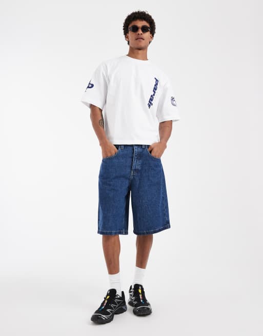 ASOS DESIGN - T-shirt oversize coupe carrée à épaules tombantes et imprimé texte - Blanc, 2 de 5