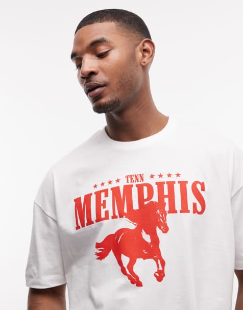 ASOS DESIGN - T-shirt oversize coupe carrée à imprimé cowboy - Blanc - view 1