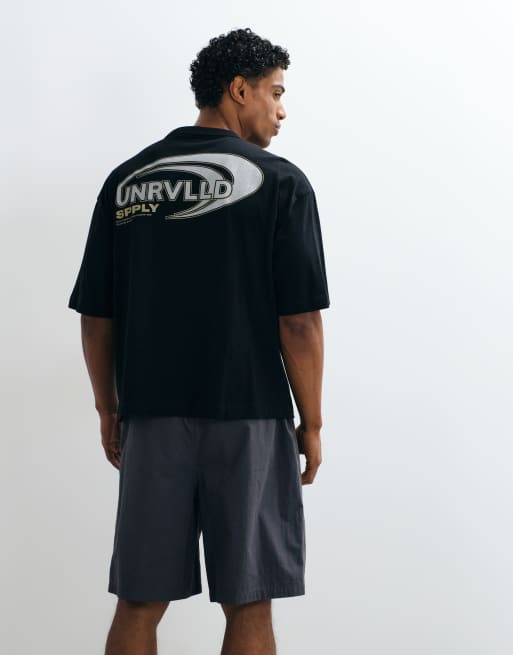 ASOS DESIGN - T-shirt oversize coupe carrée à imprimé streetwear - Noir, 2 de 5