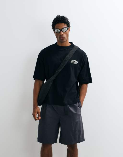 ASOS DESIGN - T-shirt oversize coupe carrée à imprimé streetwear - Noir, 4 de 5