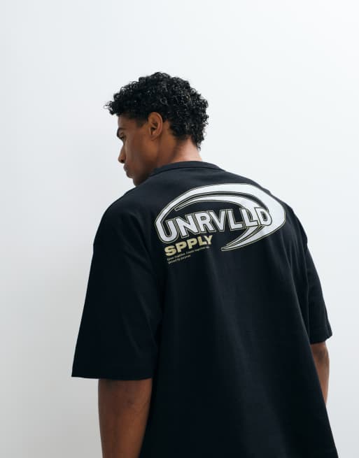 ASOS DESIGN - T-shirt oversize coupe carrée à imprimé streetwear - Noir, 5 de 5
