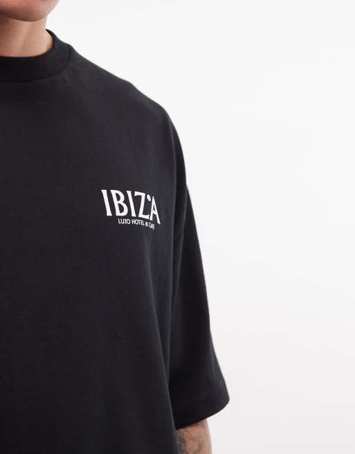 ASOS DESIGN - T-shirt oversize coupe carrée avec imprimé Ibiza au dos - Noir, 5 de 5