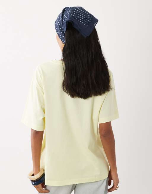 ASOS DESIGN - T-shirt oversize coupe carrée avec motif vacances effet peint - Babeurre, 4 de 4