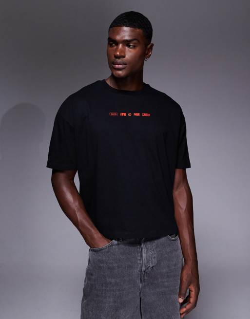 ASOS DESIGN - T-shirt oversize coupe carrée avec motif voiture - Noir , 3 de 5