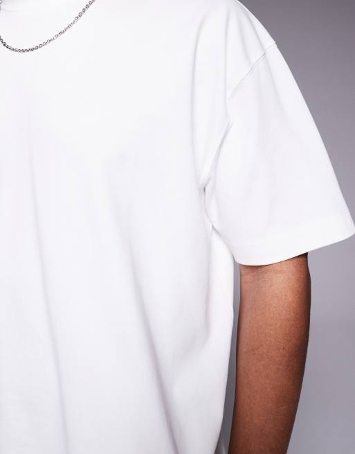 ASOS DESIGN - T-shirt oversize coupe carrée en tissu très épais - Blanc , 4 de 4