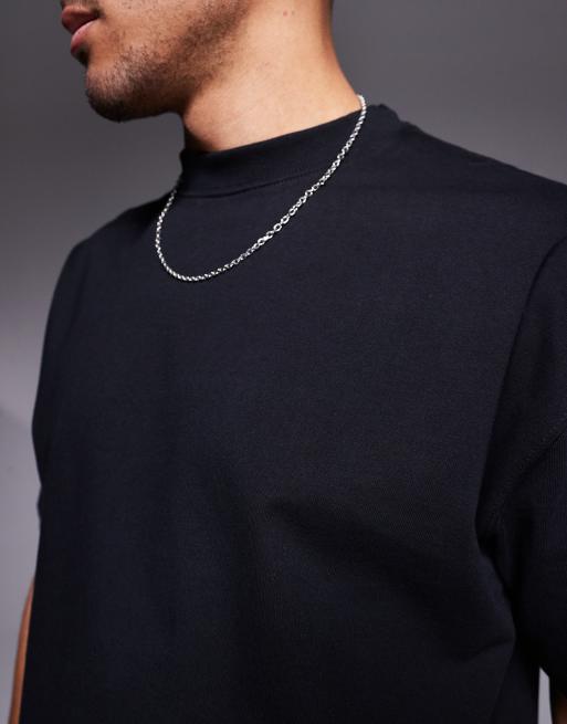 ASOS DESIGN - T-shirt oversize coupe carrée très épais - Noir  , 2 de 4
