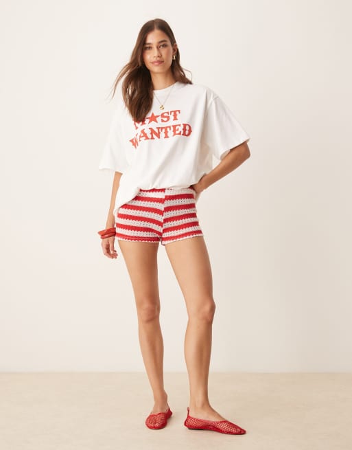 ASOS DESIGN - T-shirt oversize crema con grafica western "Most wanted", 2 di 4