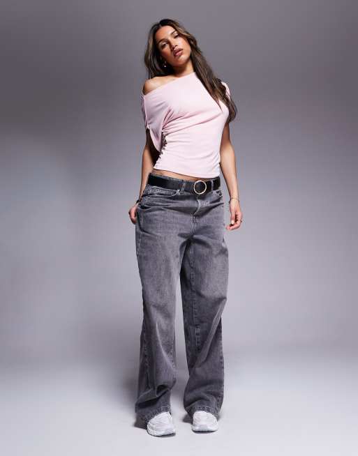 ASOS DESIGN - T-shirt oversize en cupro avec manches ange - Rose, 4 de 4